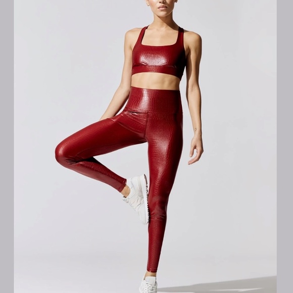 Carbon38 Pants - Carbon 38 crocodile Takara shine leggings NWT size small